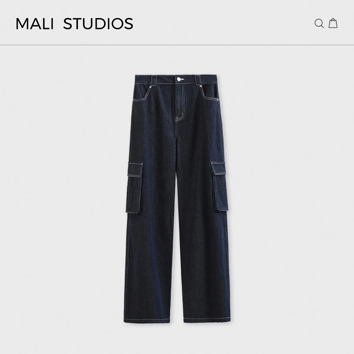 Vintage Indigo Cargo Jeans