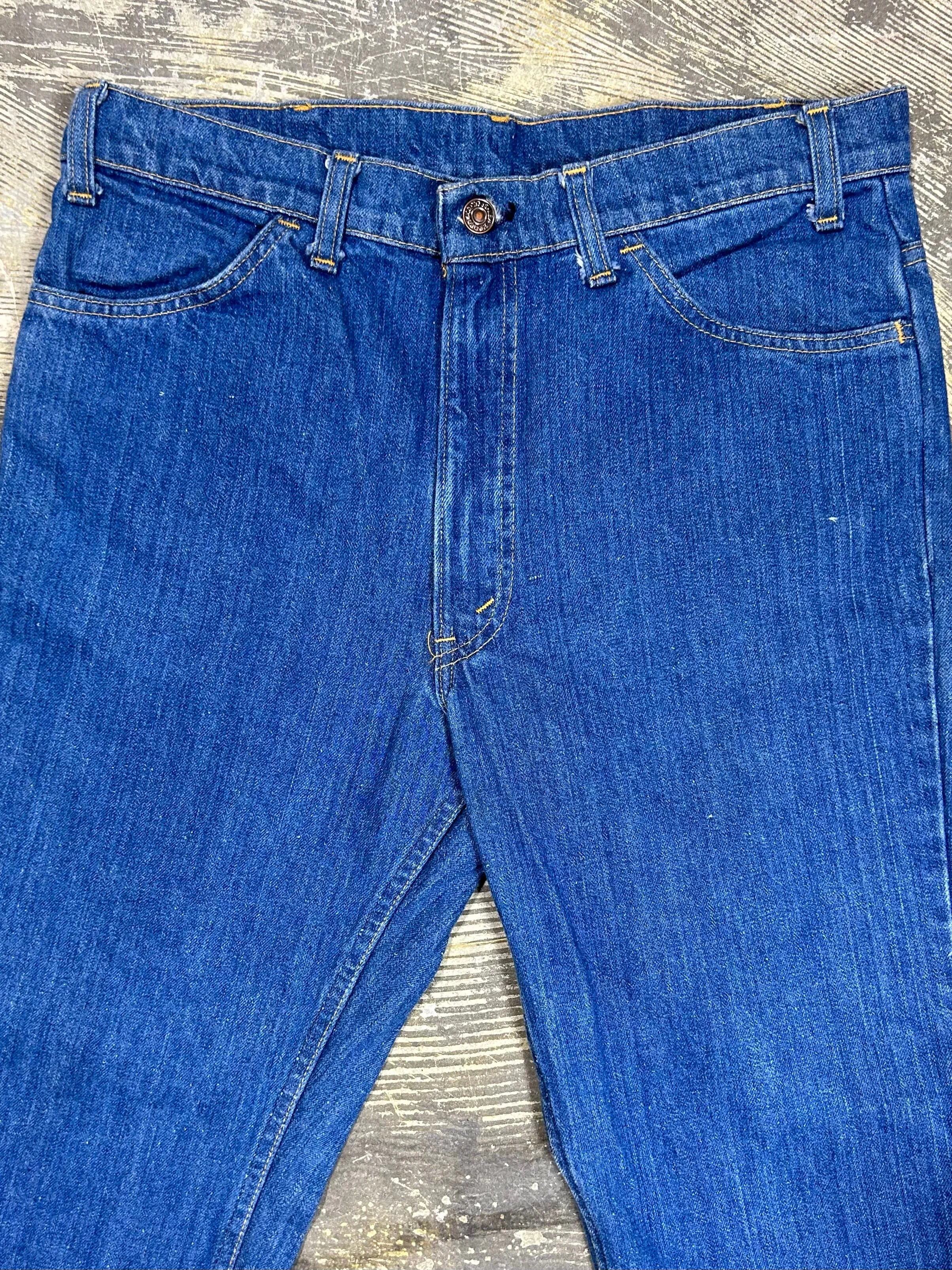 Vintage Levi 646 Talon 42 Bell Bottom Denim Jeans (JYJ-0246)