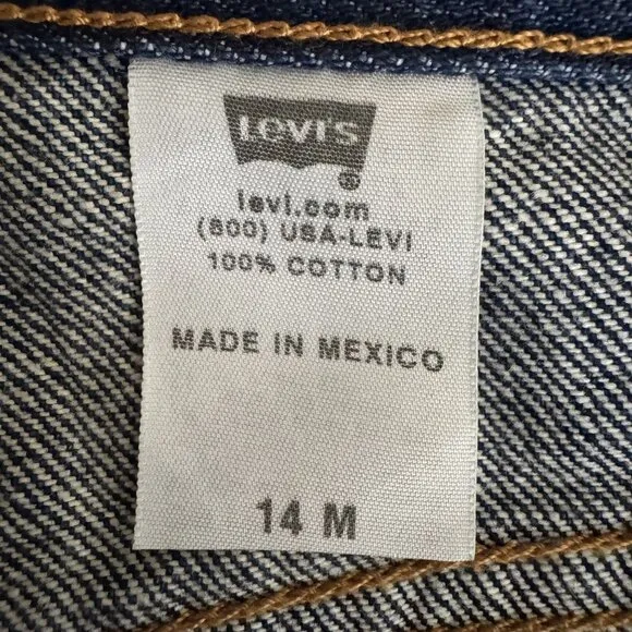 Vintage Levi's 100% Cotton Dark Blue Denim Classic Relaxed Tapered Jeans Size 10