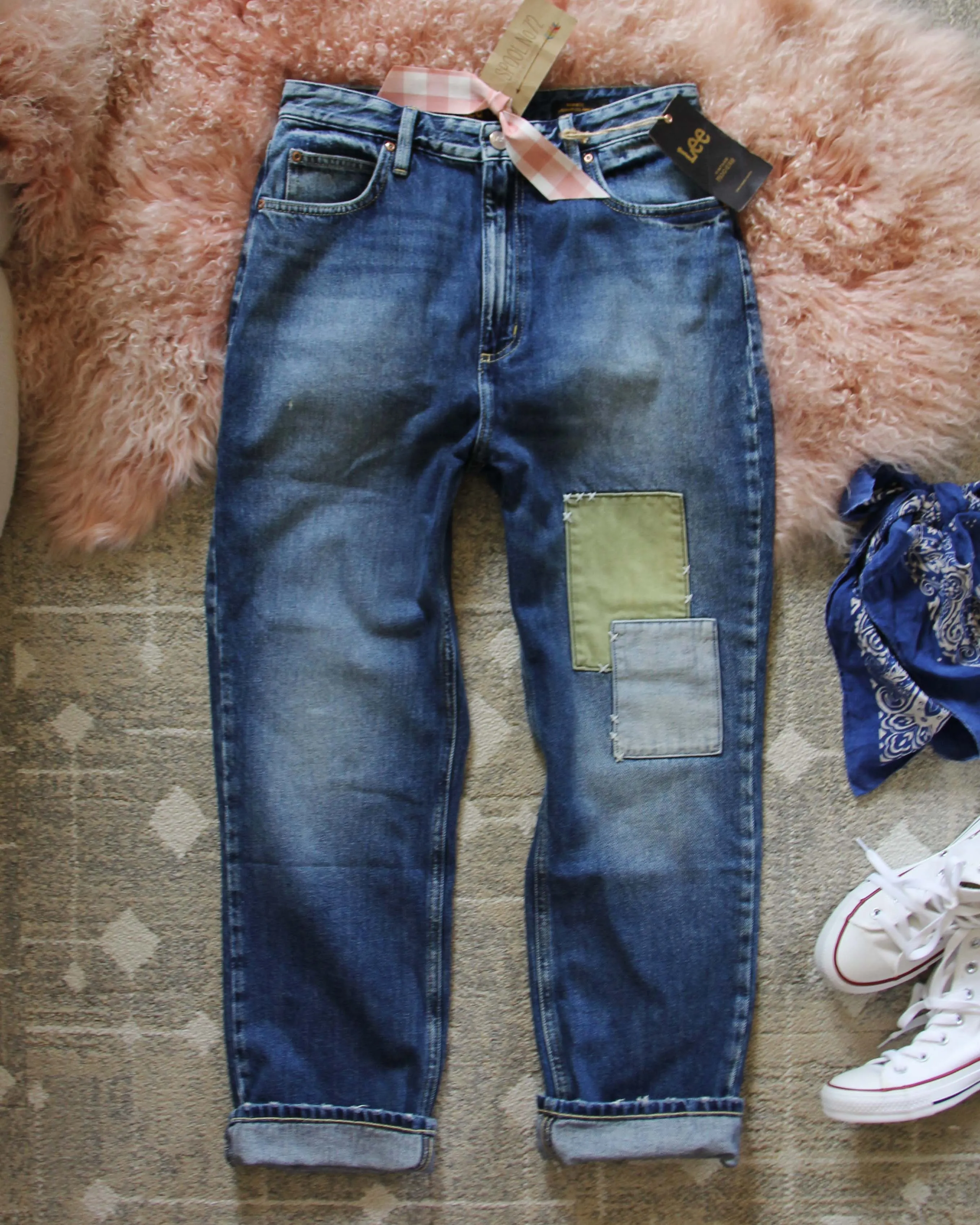 Vintage Modern Patch Jeans
