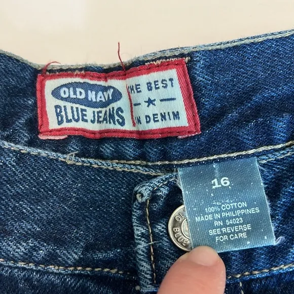 Vintage - Old Navy, vintage pre teen 16, dark wash carpenter jeans