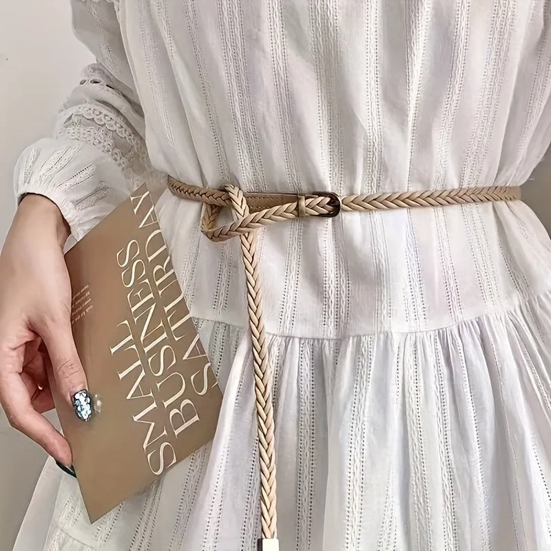 Vintage Style Woven Belt for Women