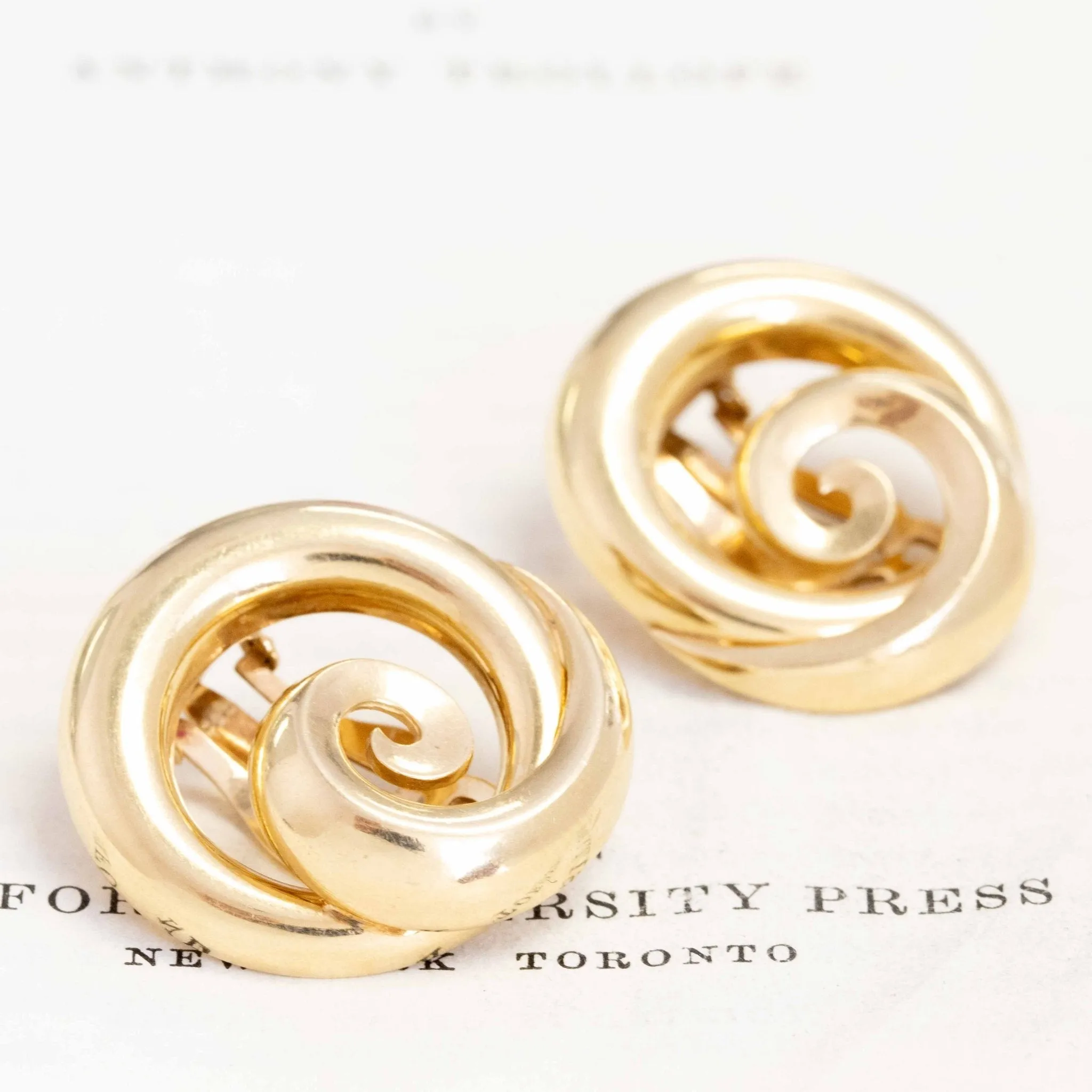 Vintage Swirl Clip-On Earrings by Tiffany & Co.