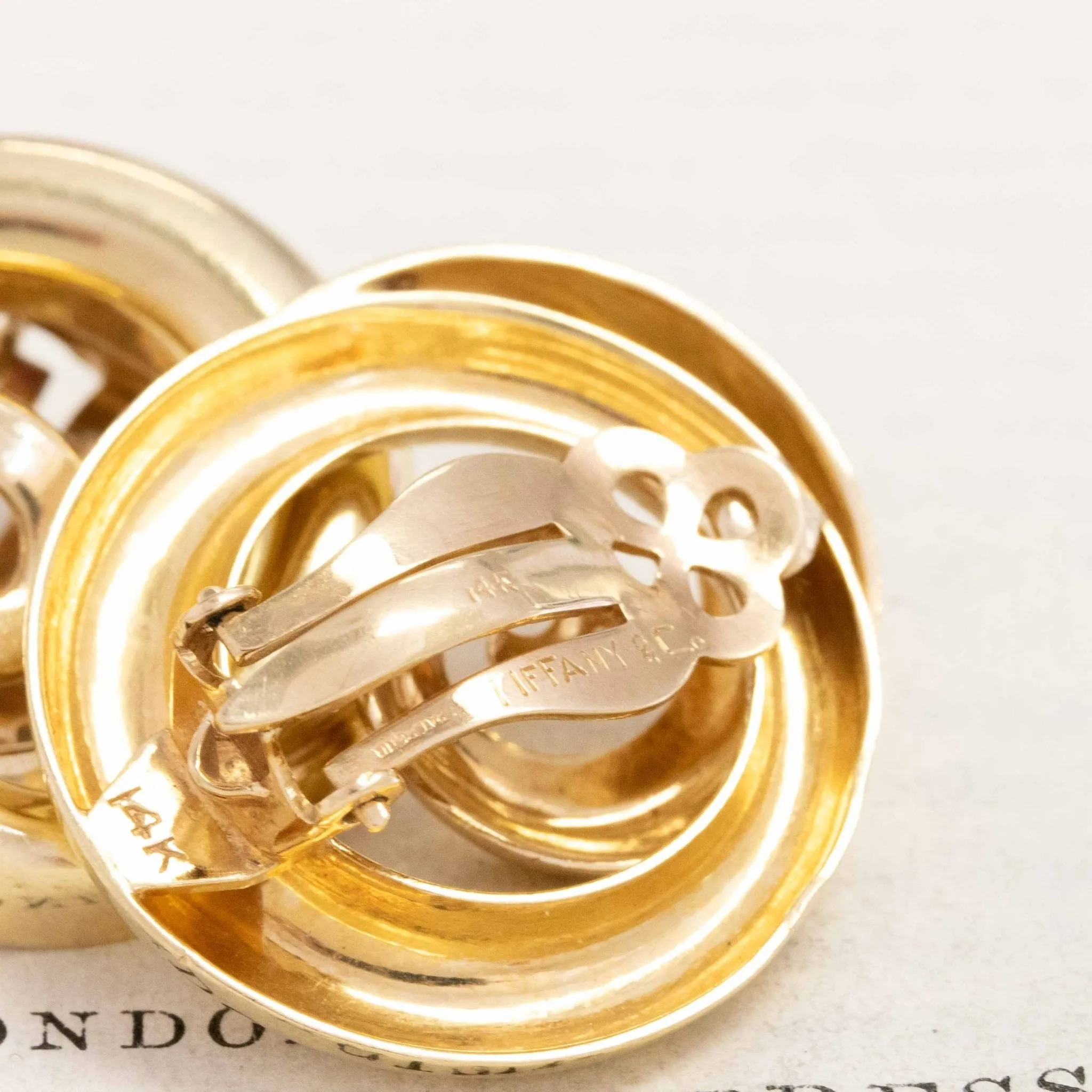 Vintage Swirl Clip-On Earrings by Tiffany & Co.