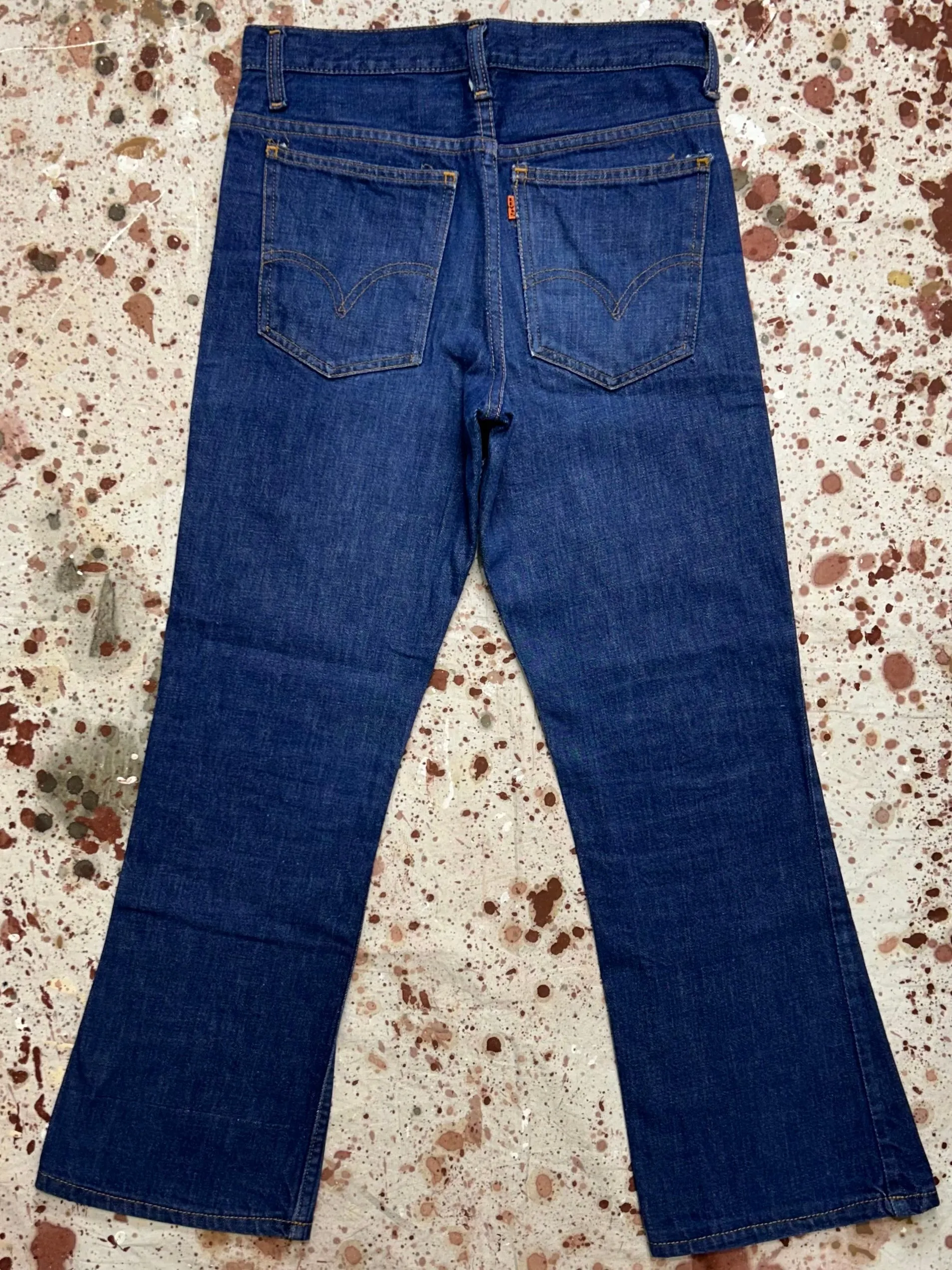 Vintage USA Levi's "E" Orange Tab Talon Zip Dark Wash Denim Jeans (JYJ1024-334)