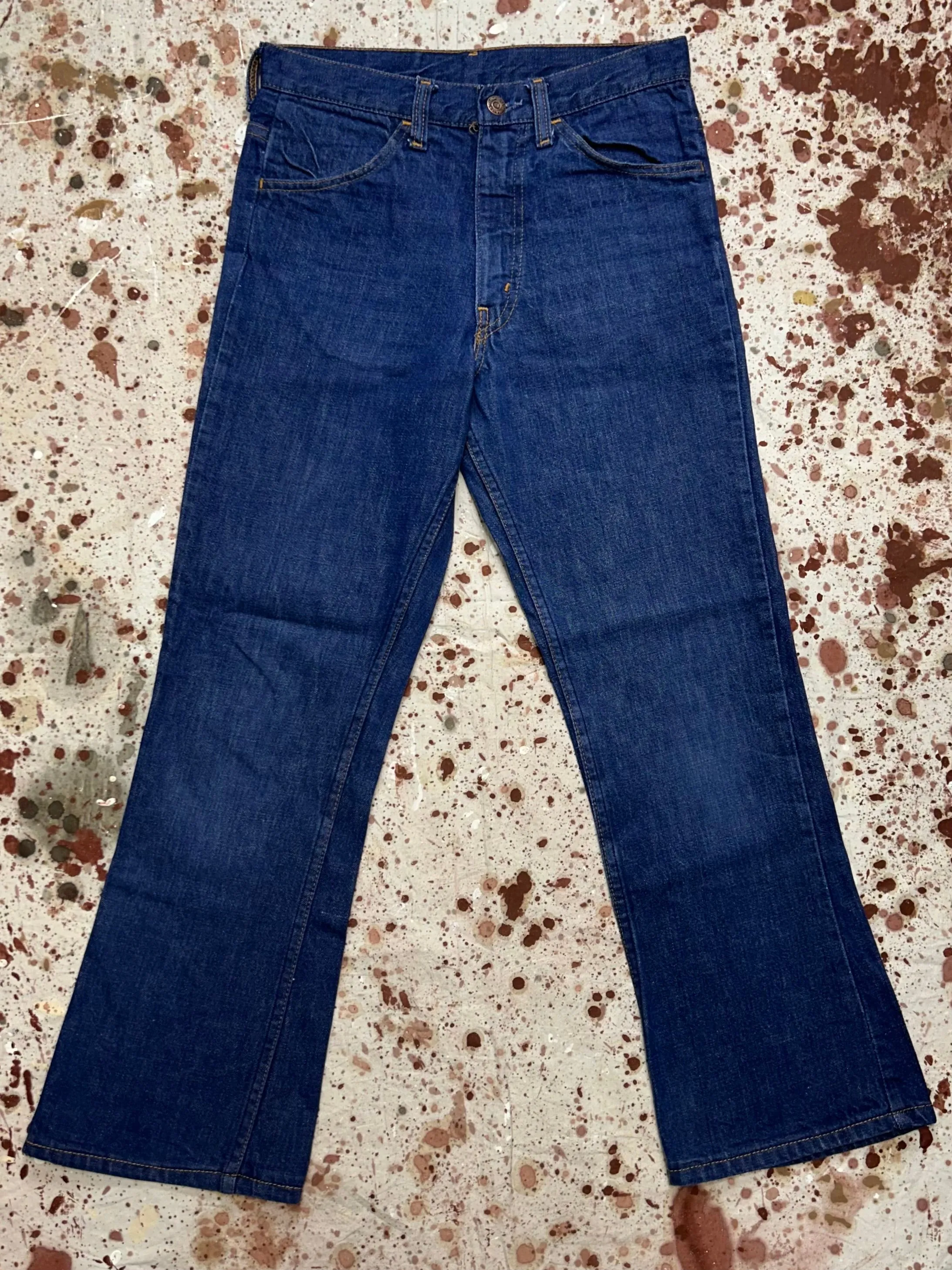 Vintage USA Levi's "E" Orange Tab Talon Zip Dark Wash Denim Jeans (JYJ1024-334)