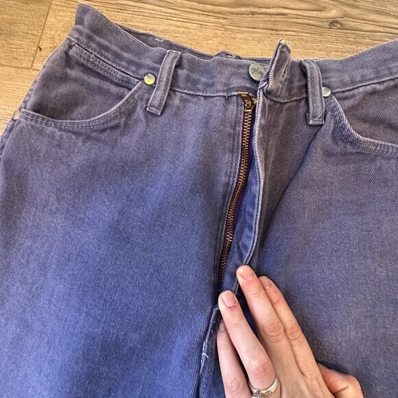 Vintage Western Wrangler Purple Jeans Size 2 Straight Leg