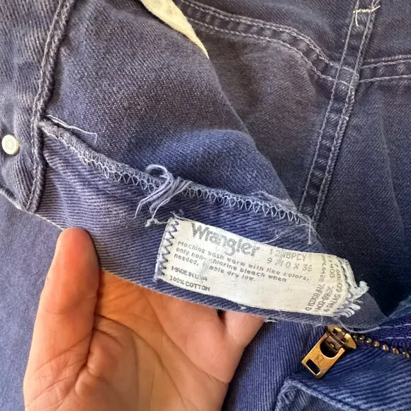 Vintage Western Wrangler Purple Jeans Size 2 Straight Leg