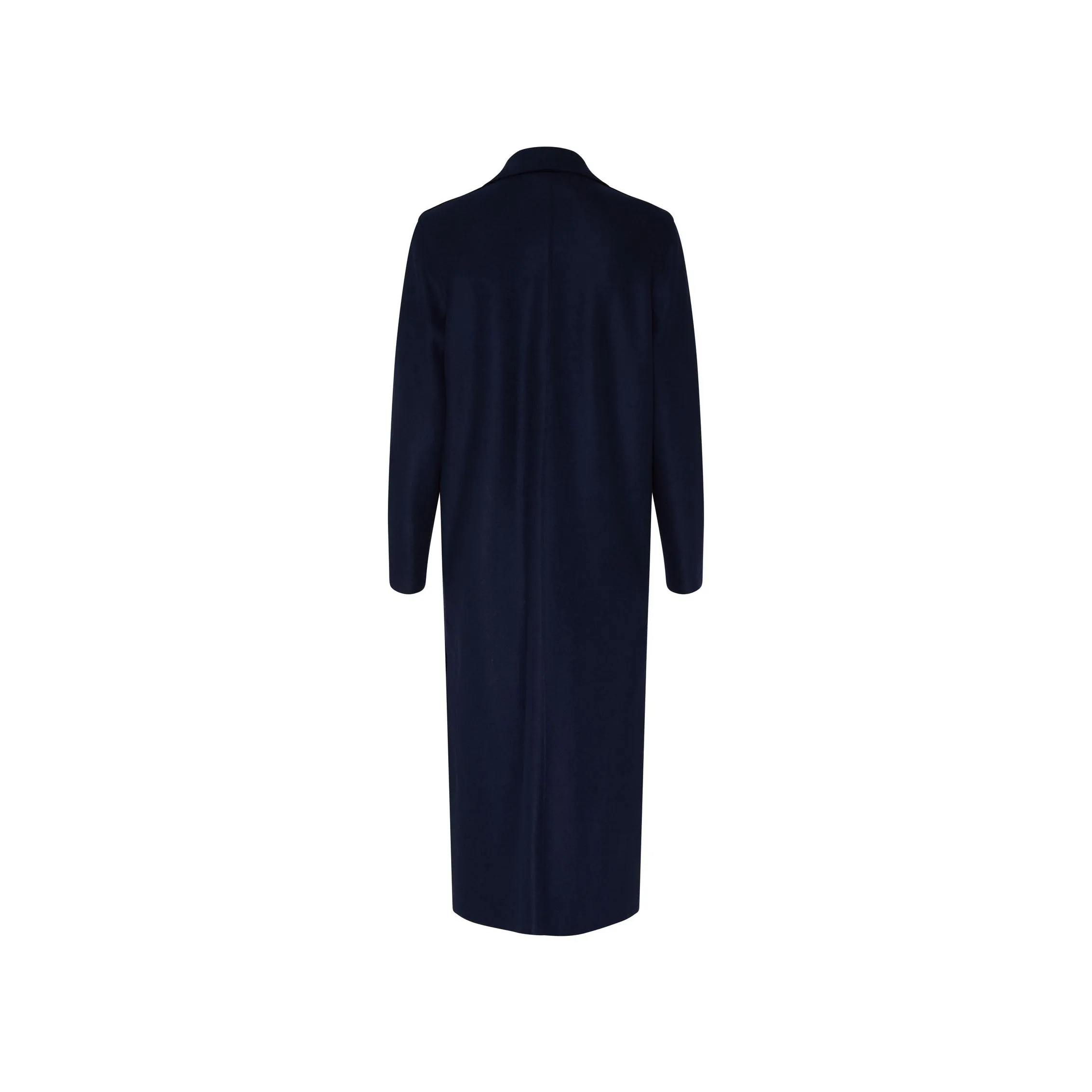 W Long Boxy Coat Cashmere, Navy