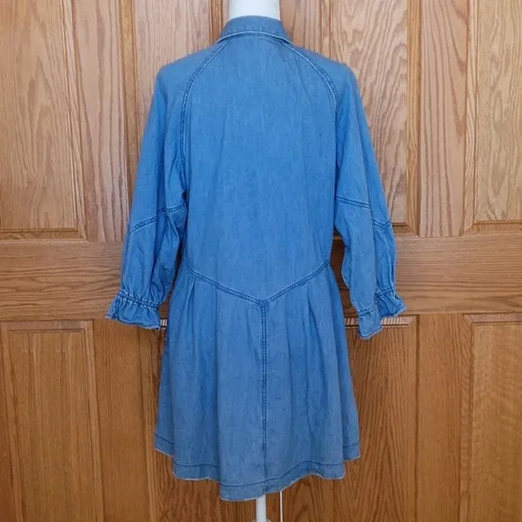 We the Free Hannah Denim Mini Dress Tunic Free People