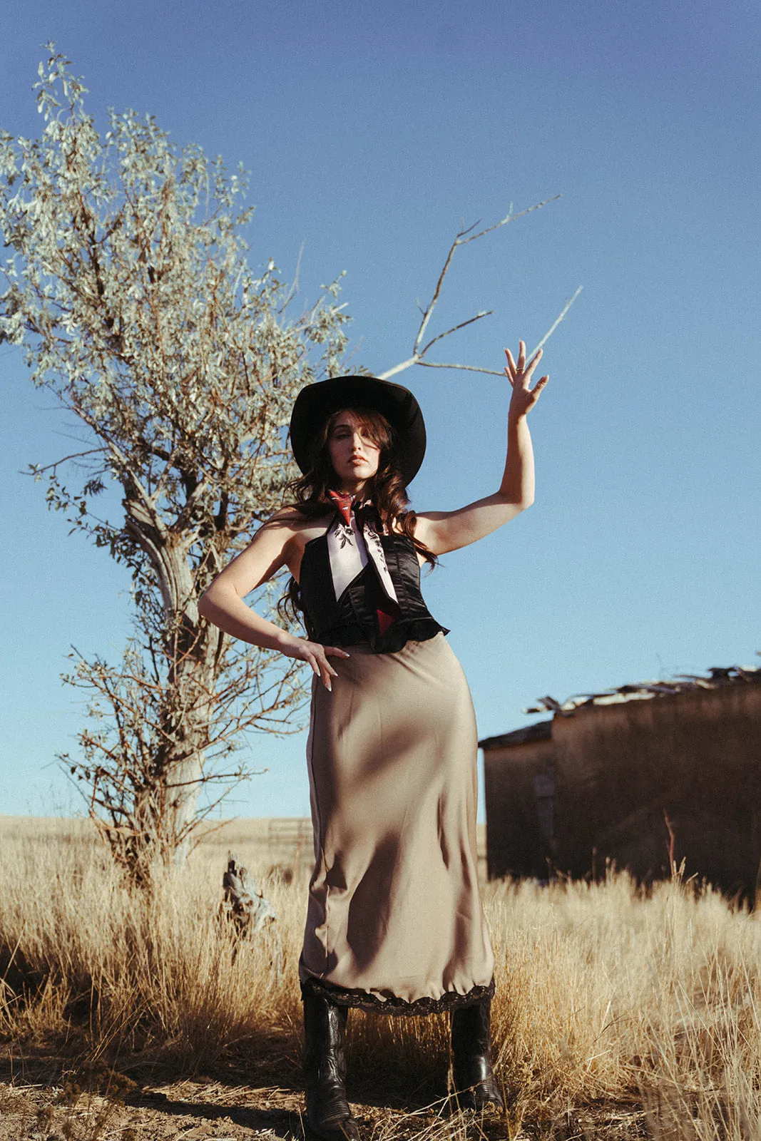 West Chic Satin Skirt