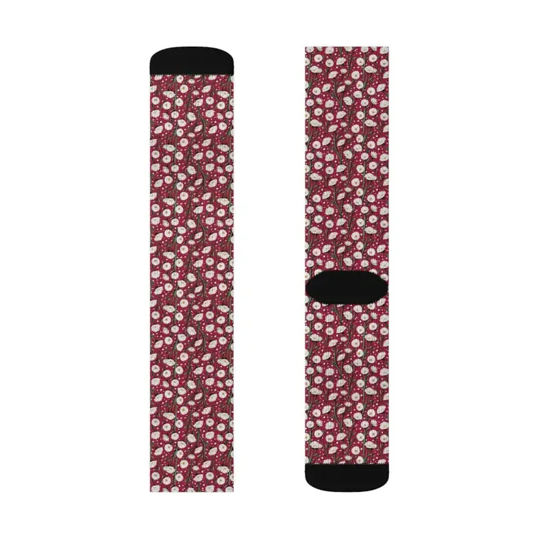 White Daisy Flowers Socks Style and Comfort