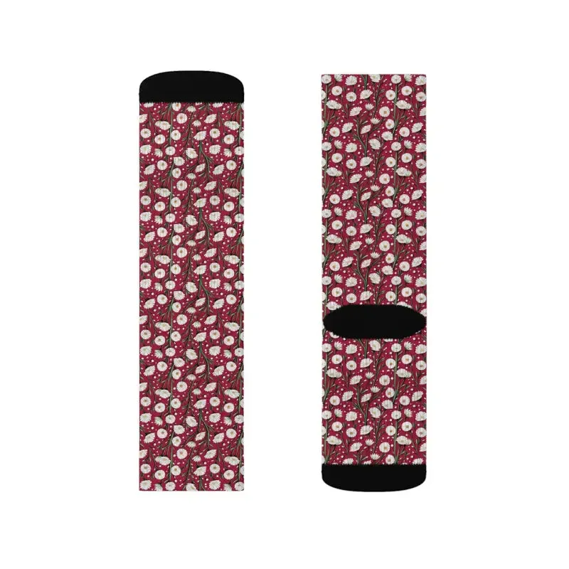 White Daisy Flowers Socks Style and Comfort