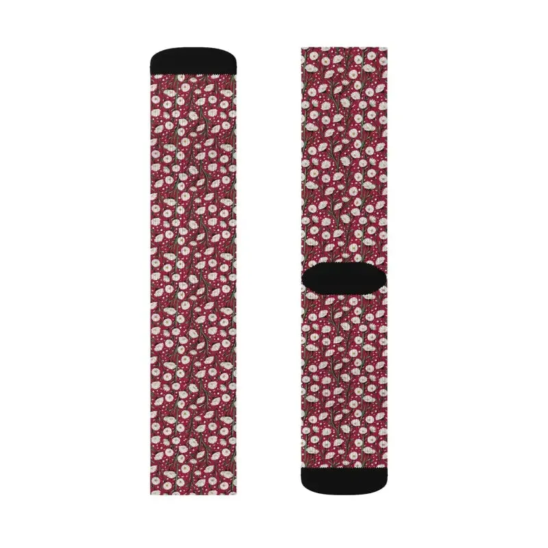 White Daisy Flowers Socks Style and Comfort