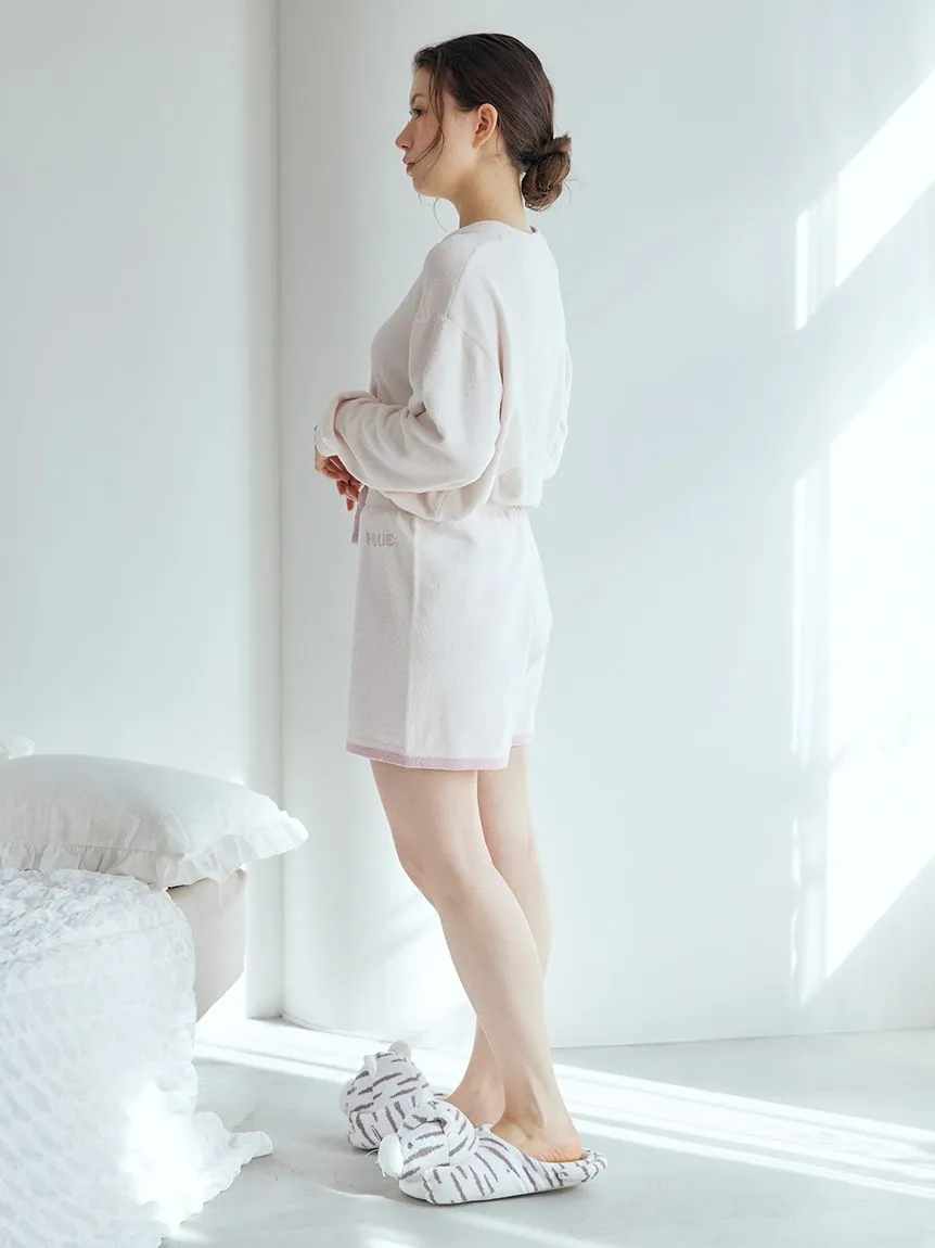White Tiger Pullover & Shorts Loungewear Set