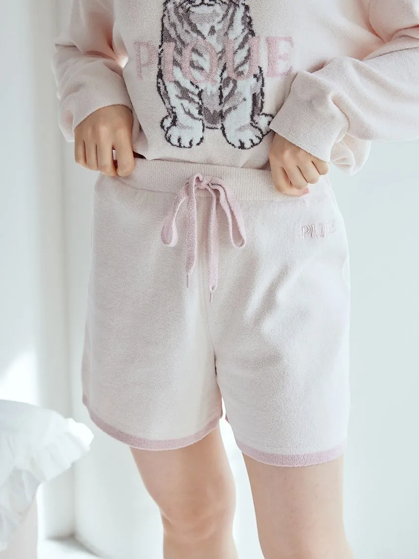 White Tiger Pullover & Shorts Loungewear Set