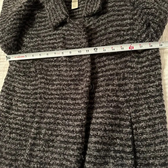 White   Warren Boucle Blanket Sweater Jacket - Size L