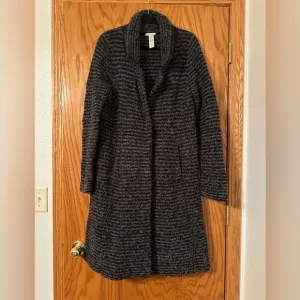 White   Warren Boucle Blanket Sweater Jacket - Size L