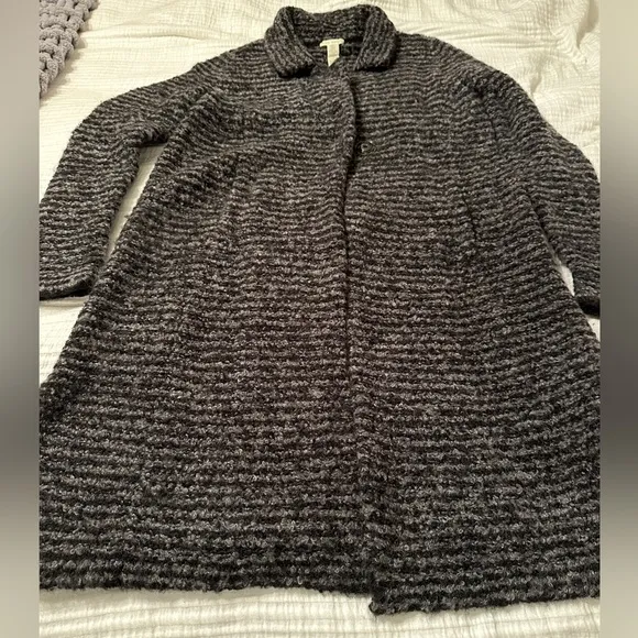 White   Warren Boucle Blanket Sweater Jacket - Size L