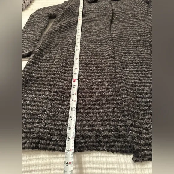 White   Warren Boucle Blanket Sweater Jacket - Size L