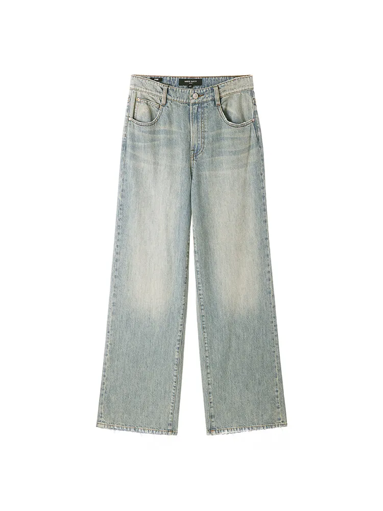 White Wide-Leg Jeans