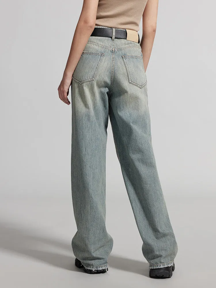 White Wide-Leg Jeans