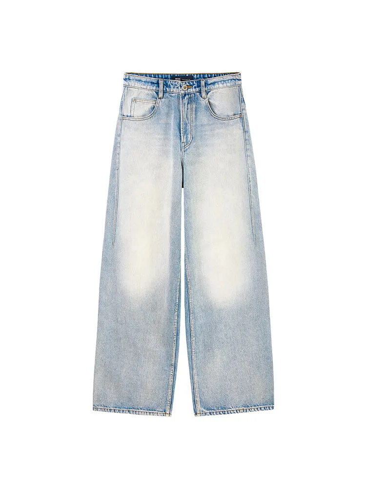 White Wide-Leg Jeans