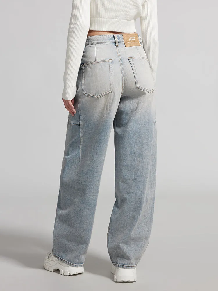 White Wide-Leg Jeans