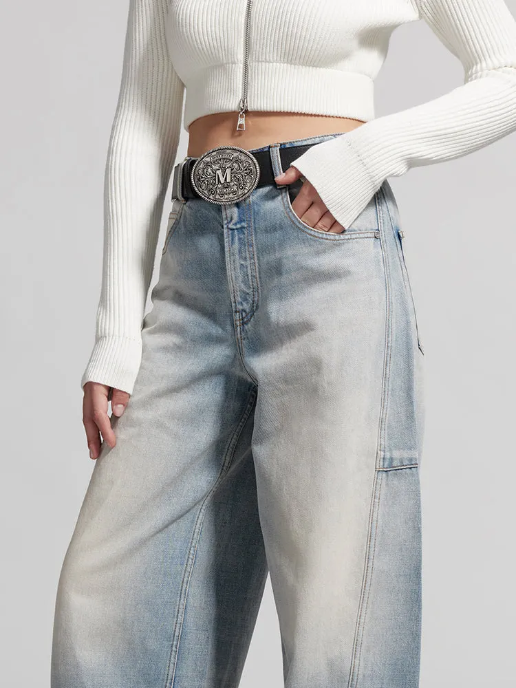 White Wide-Leg Jeans