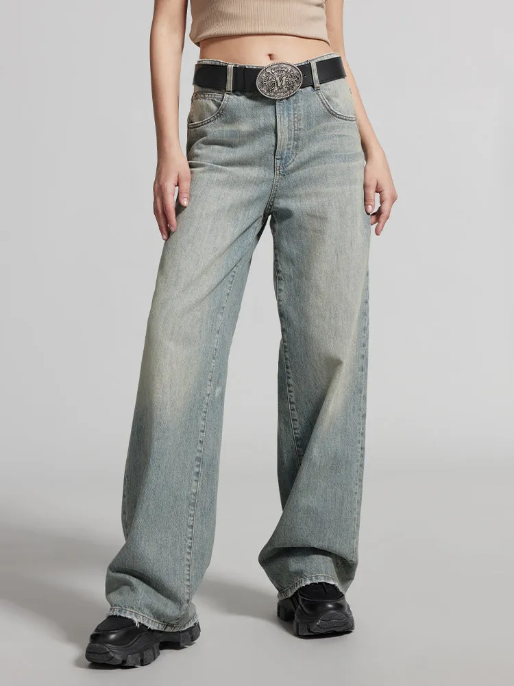White Wide-Leg Jeans