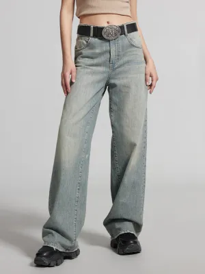 White Wide-Leg Jeans