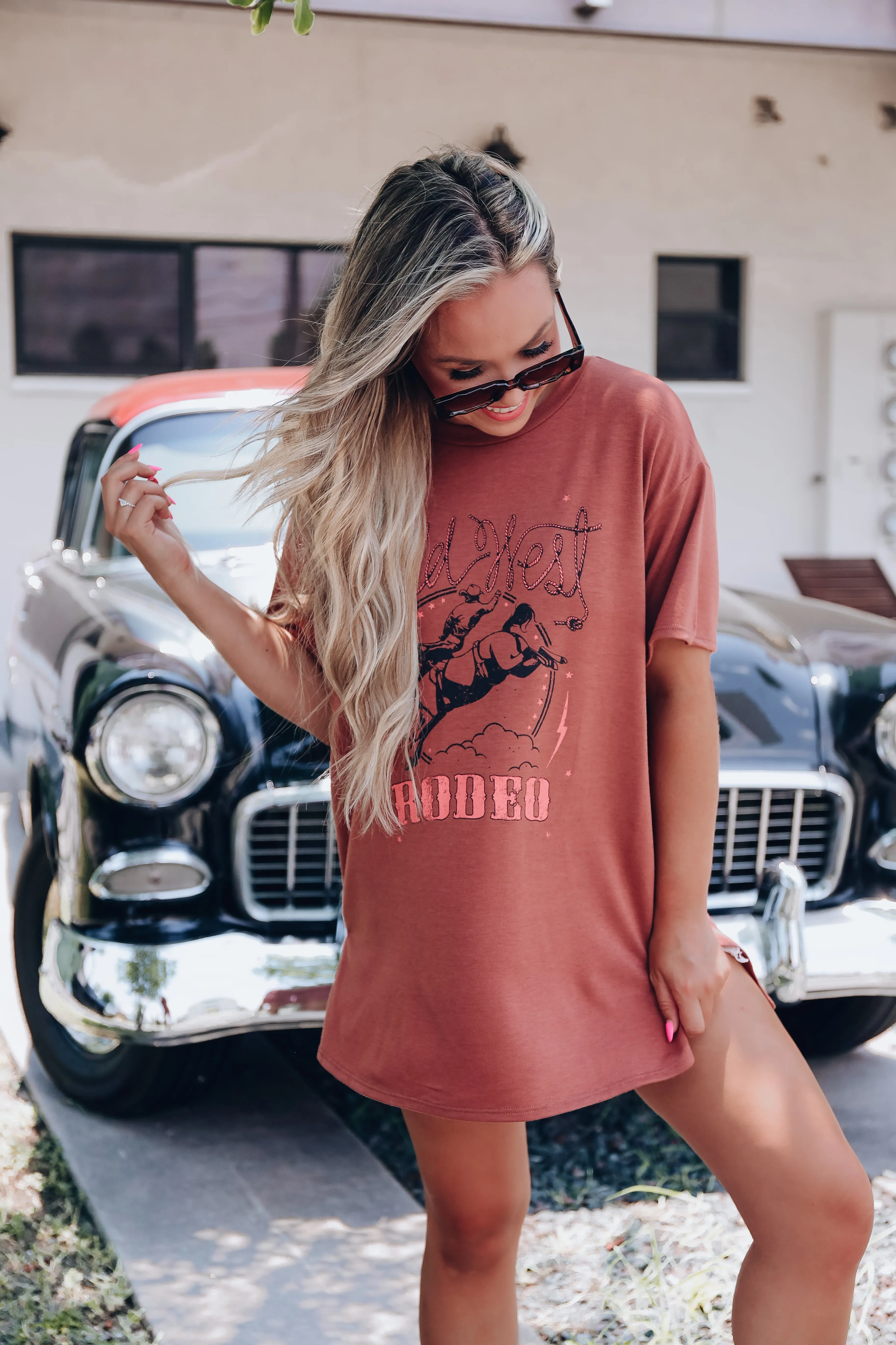 Wild Rodeo Graphic Tee - Chocolate