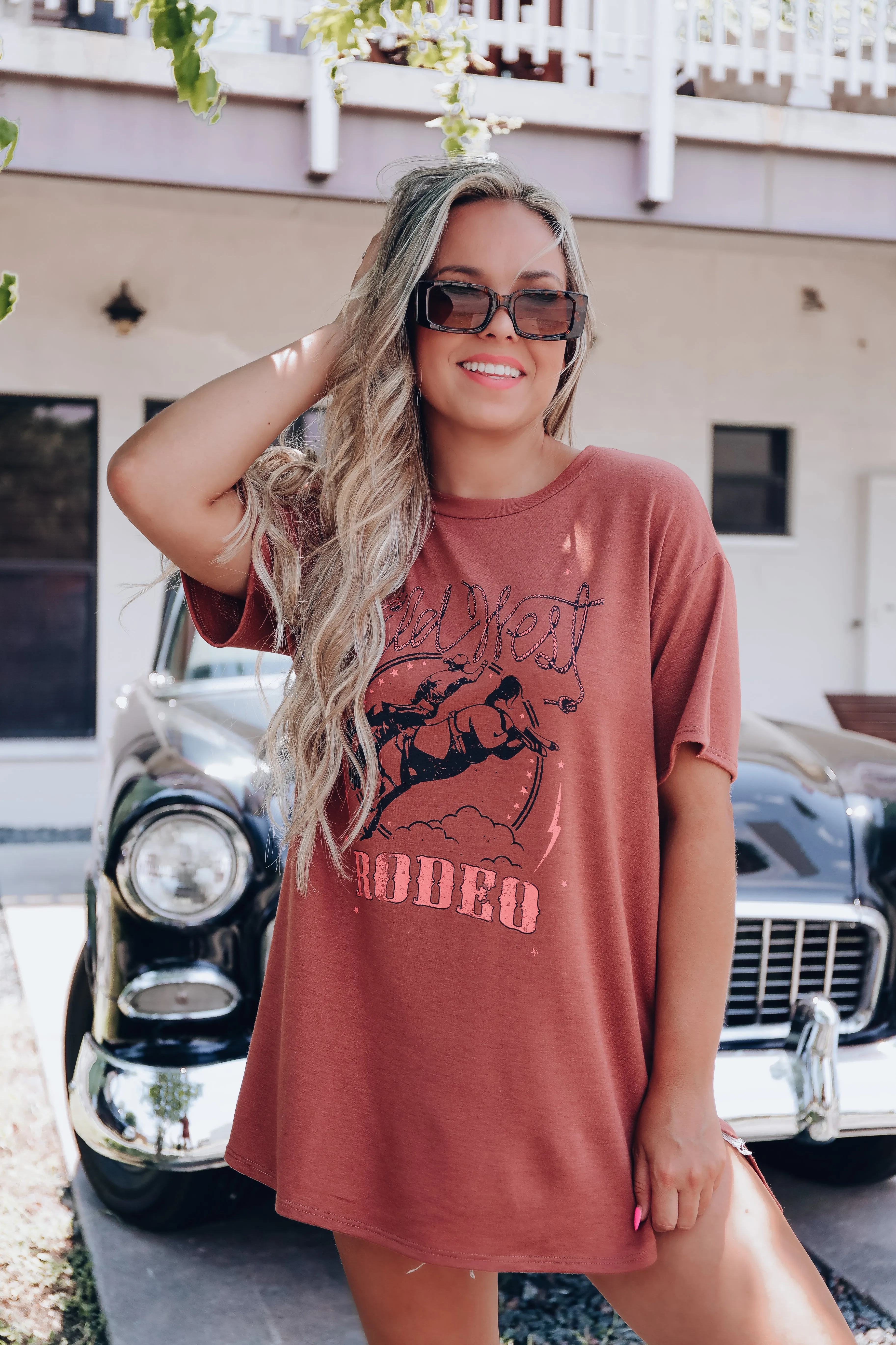 Wild Rodeo Graphic Tee - Chocolate