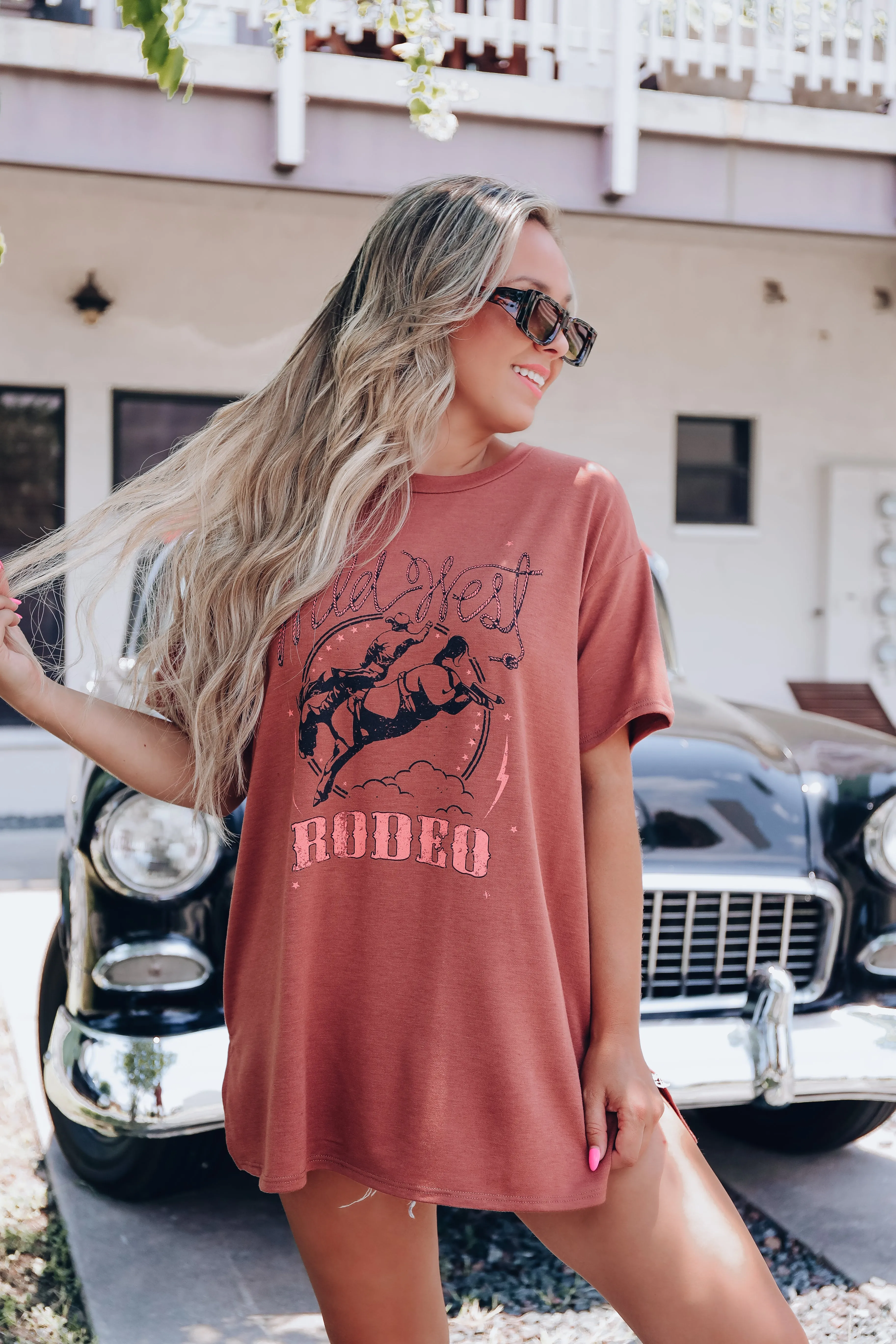 Wild Rodeo Graphic Tee - Chocolate