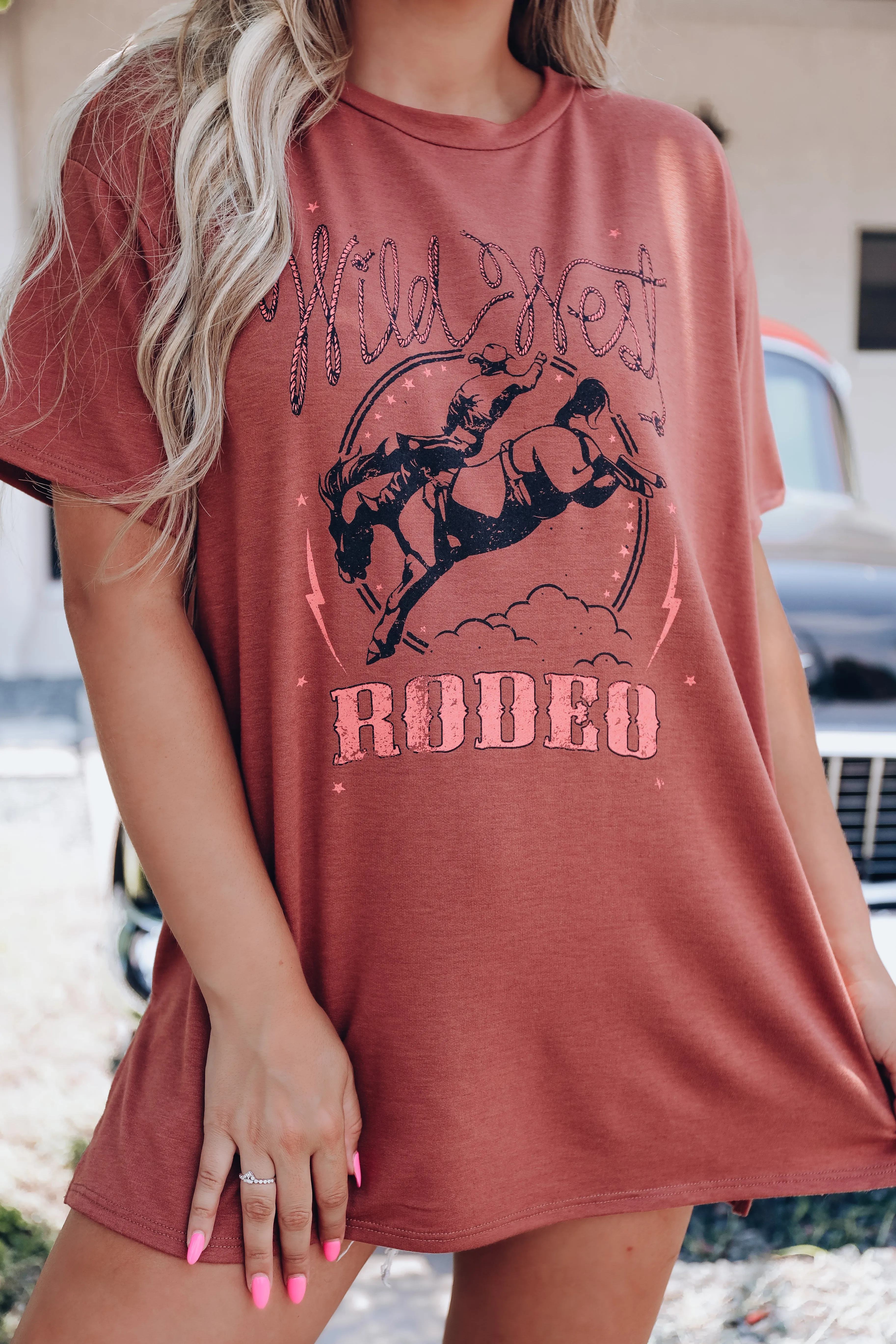 Wild Rodeo Graphic Tee - Chocolate