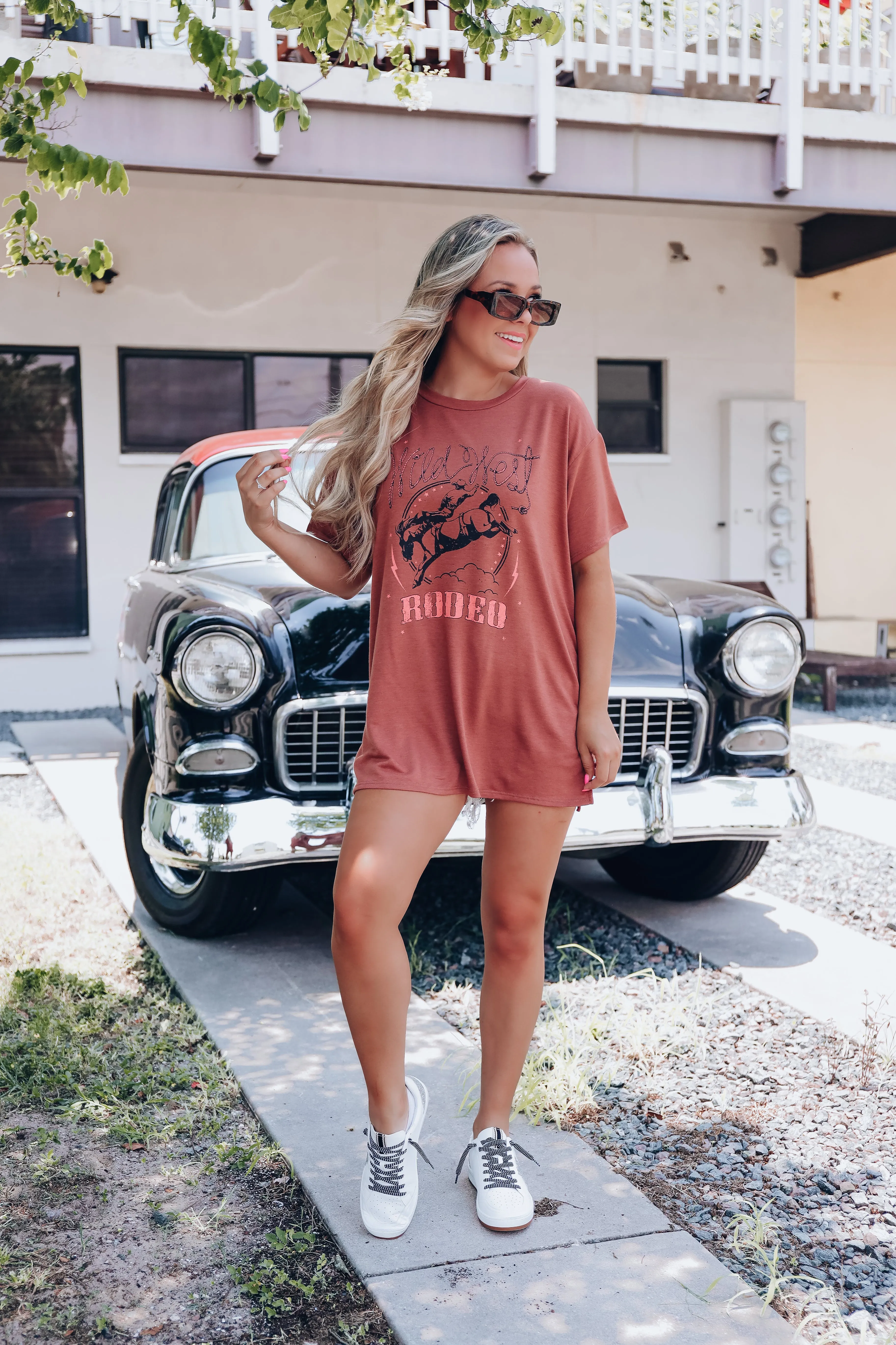 Wild Rodeo Graphic Tee - Chocolate