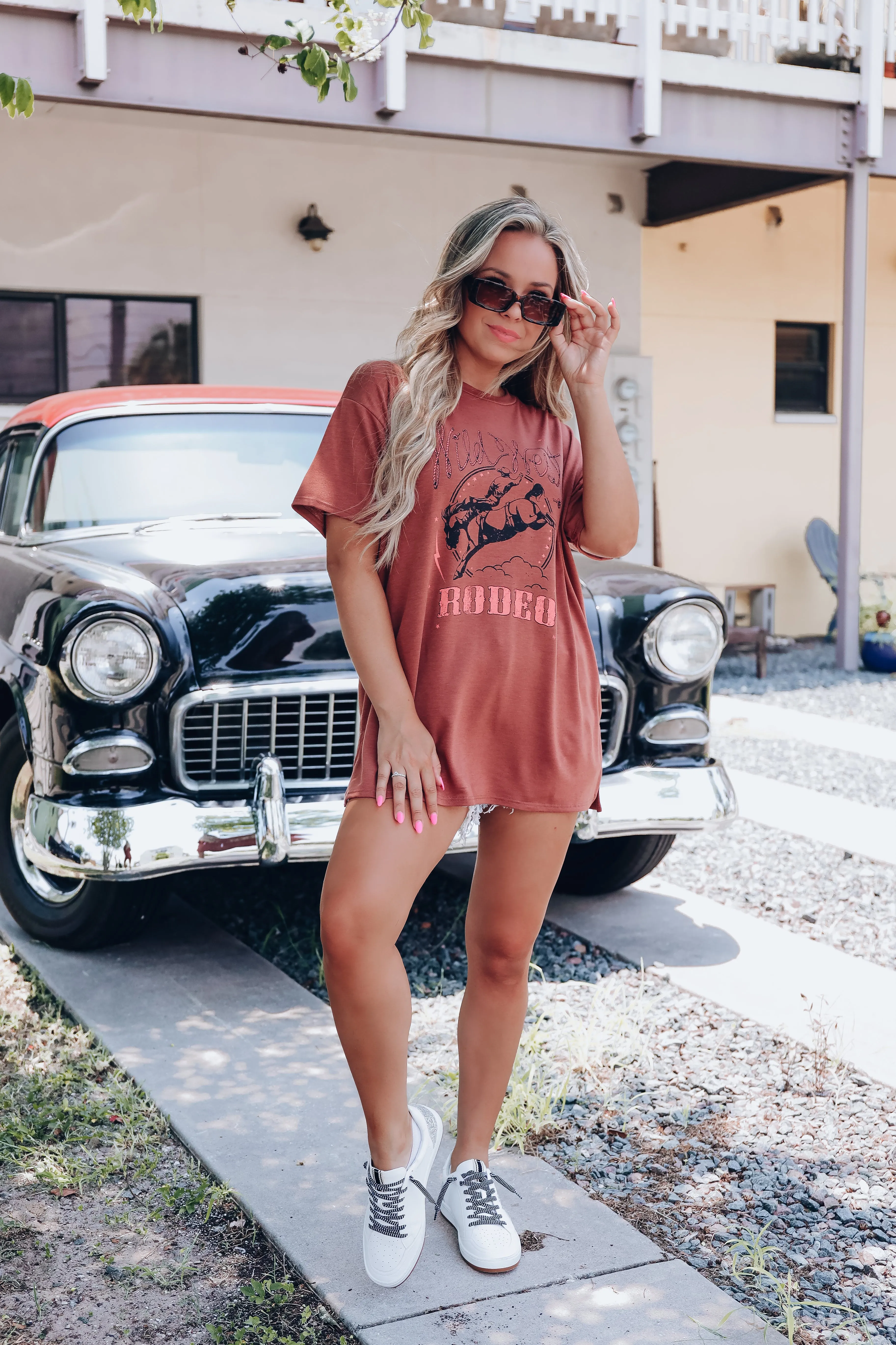 Wild Rodeo Graphic Tee - Chocolate