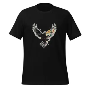 Wings of Peace Floral Hawk Design | Classic T-Shirt (Unisex)