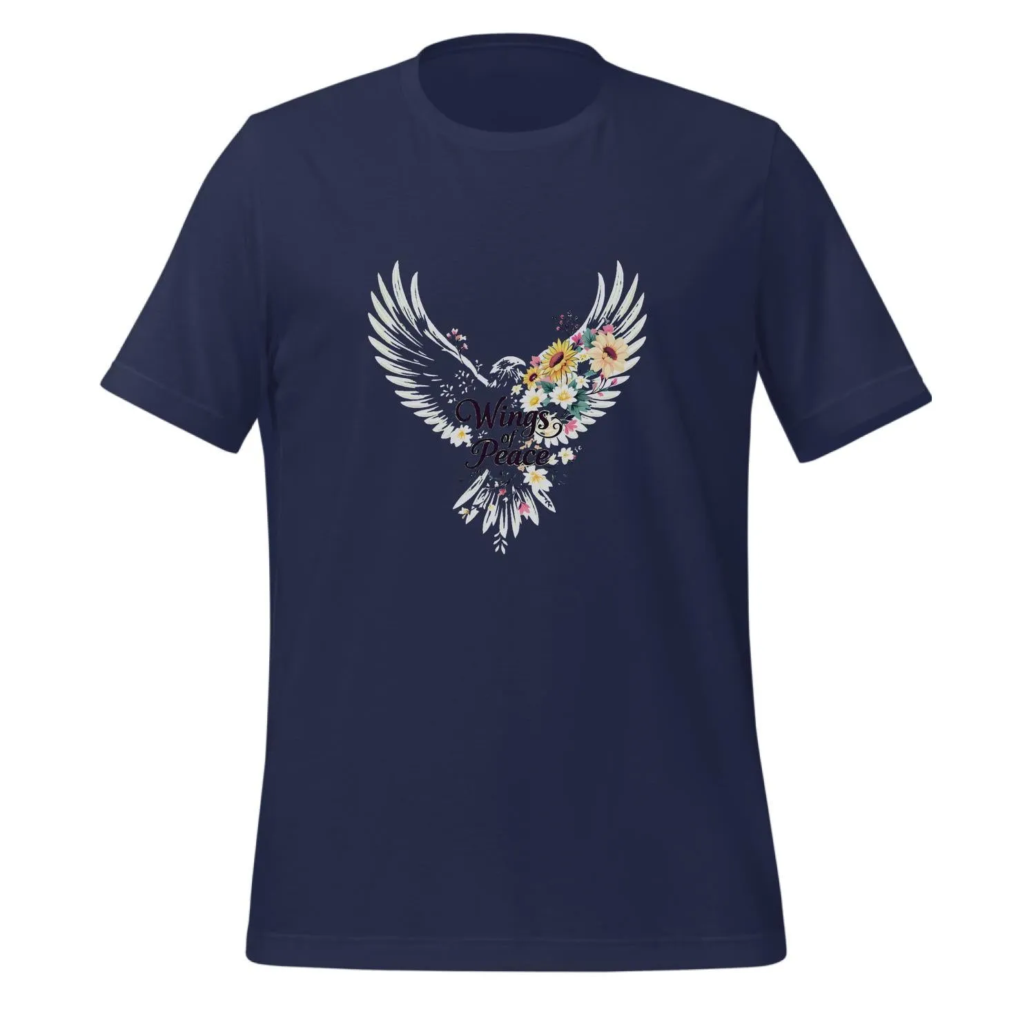 Wings of Peace Floral Hawk Design | Classic T-Shirt (Unisex)