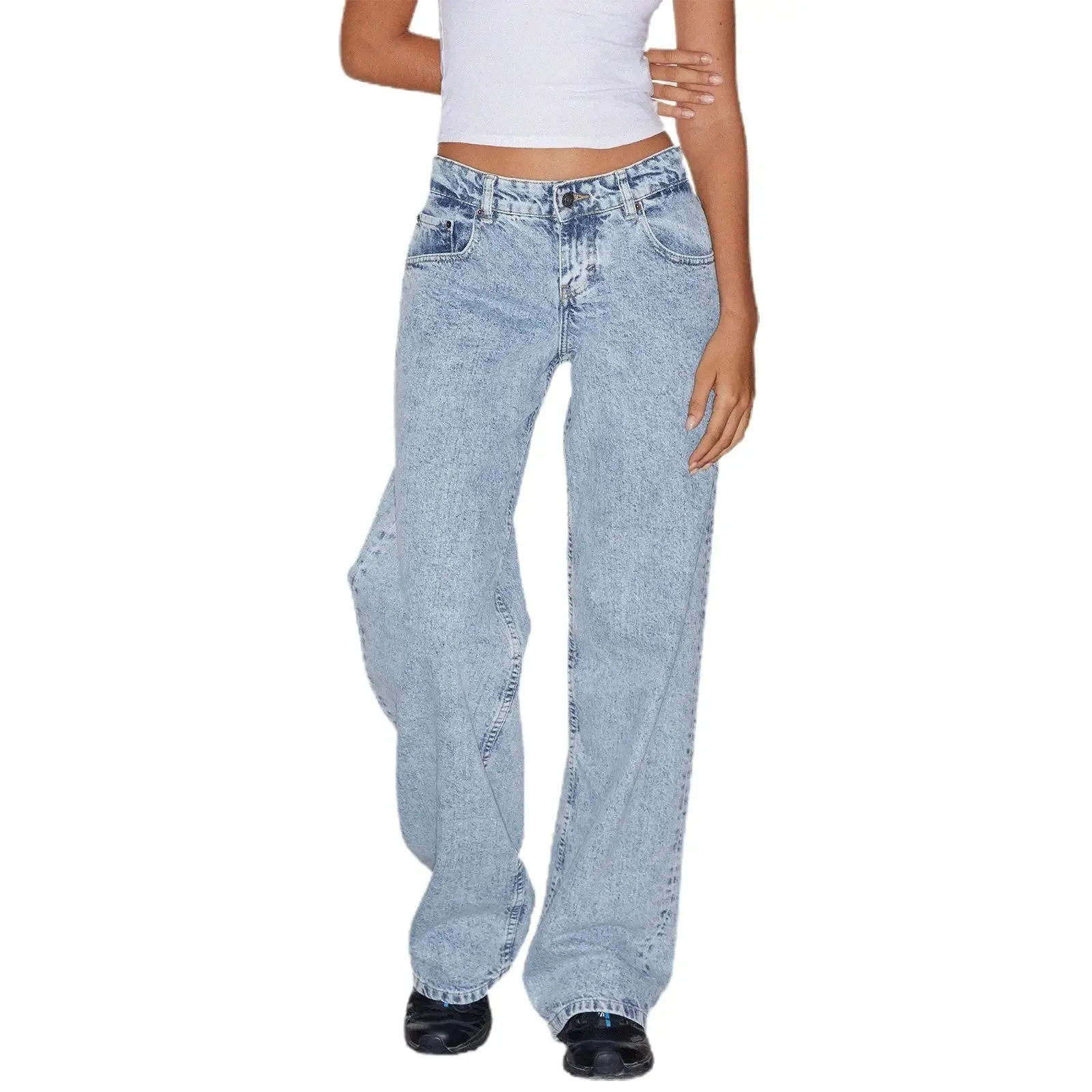 Women Relaxed Fit Low Rise Denim Jeans
