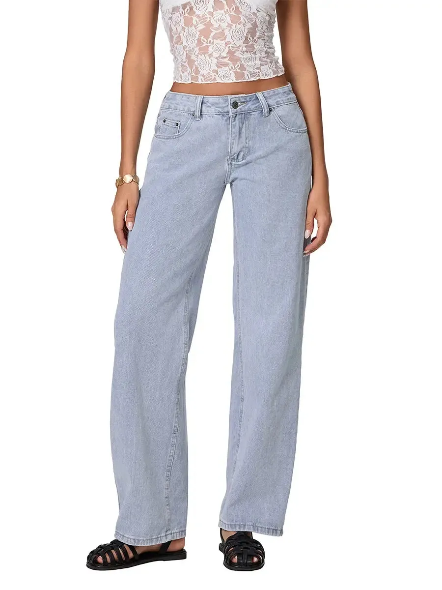 Women Relaxed Fit Low Rise Denim Jeans