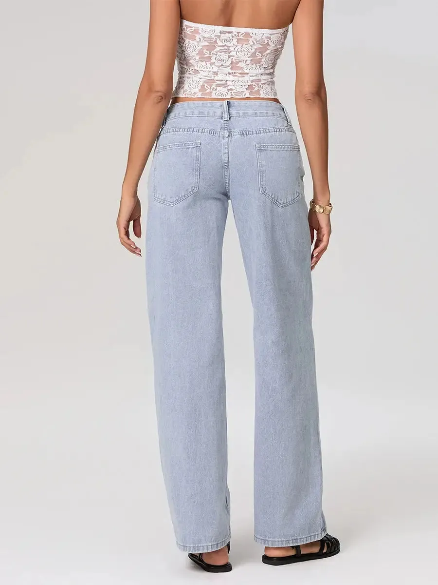 Women Relaxed Fit Low Rise Denim Jeans