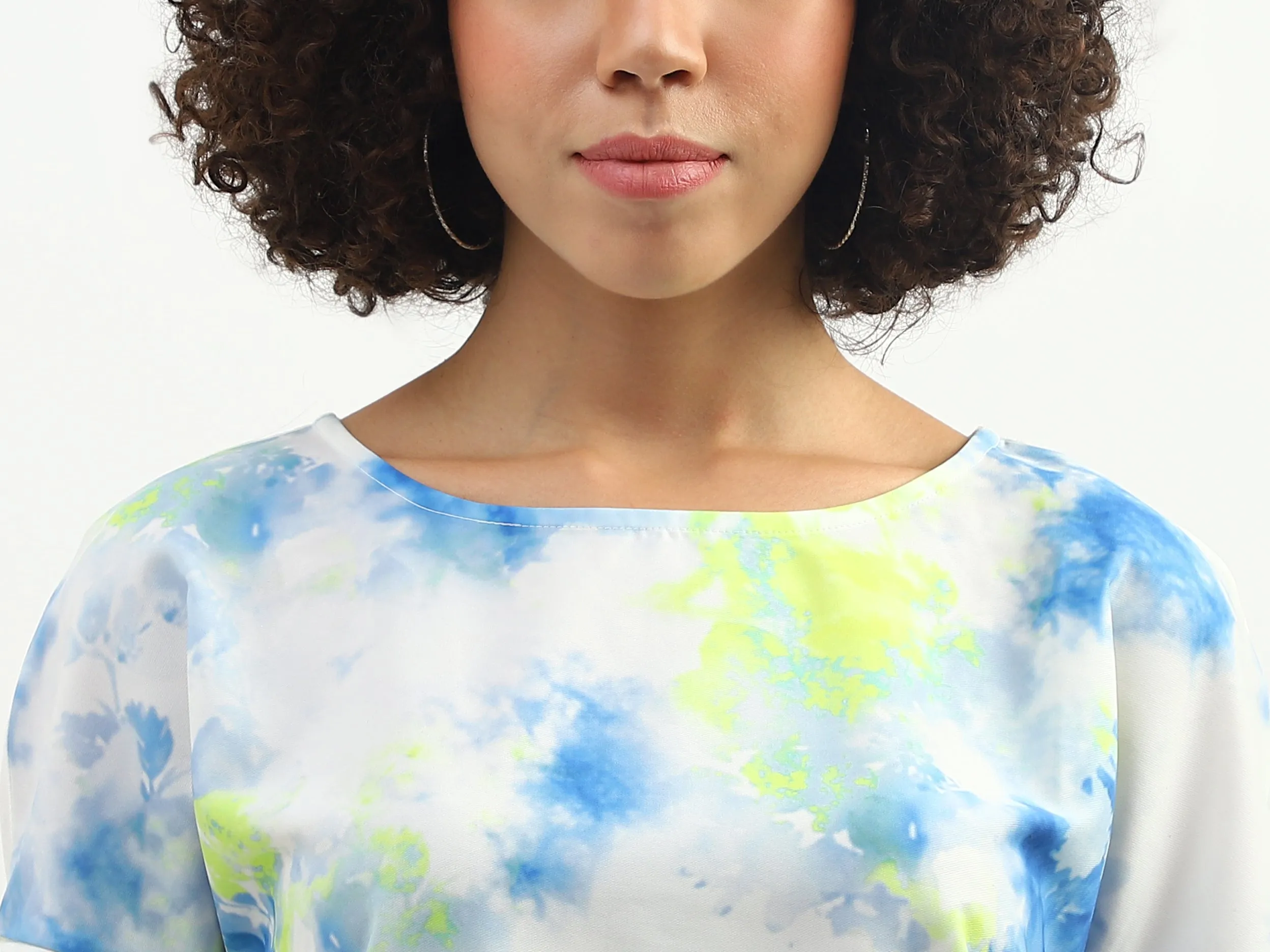 Women Tie & Dye Round Neck Top