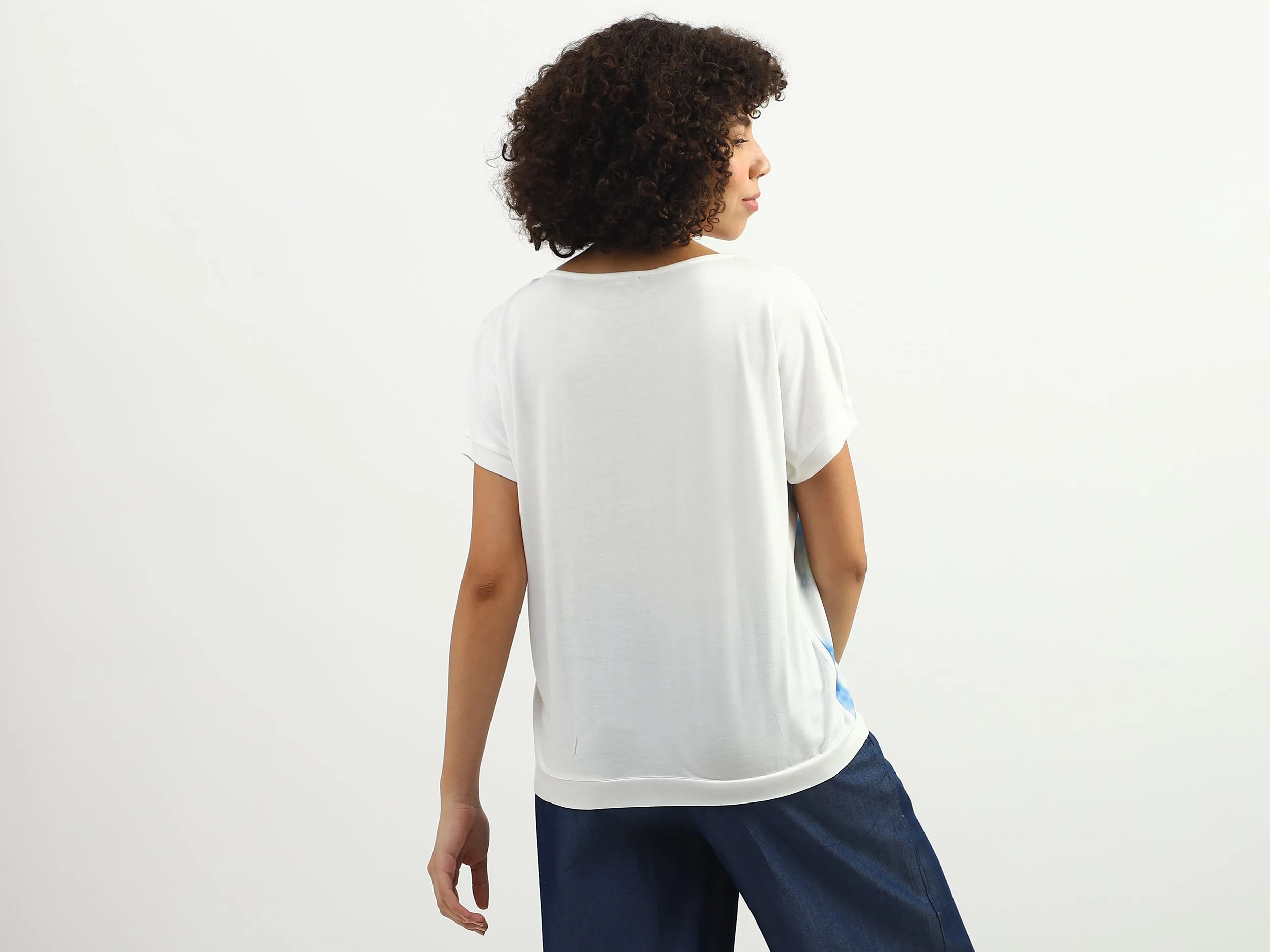 Women Tie & Dye Round Neck Top