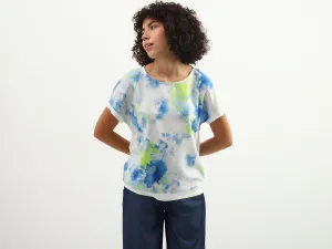 Women Tie & Dye Round Neck Top