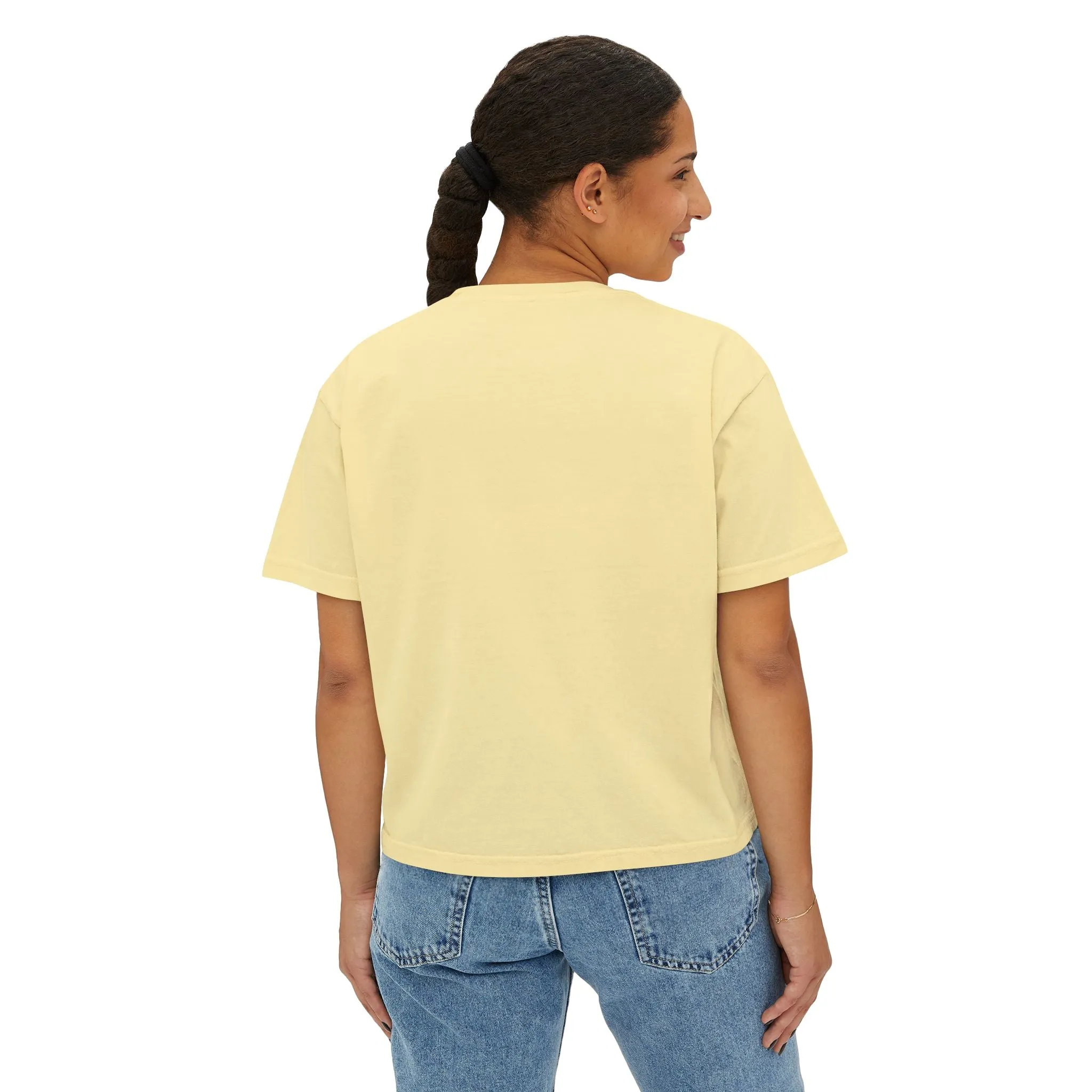 Womens Boxy Tee - 'Never Give Up' Design