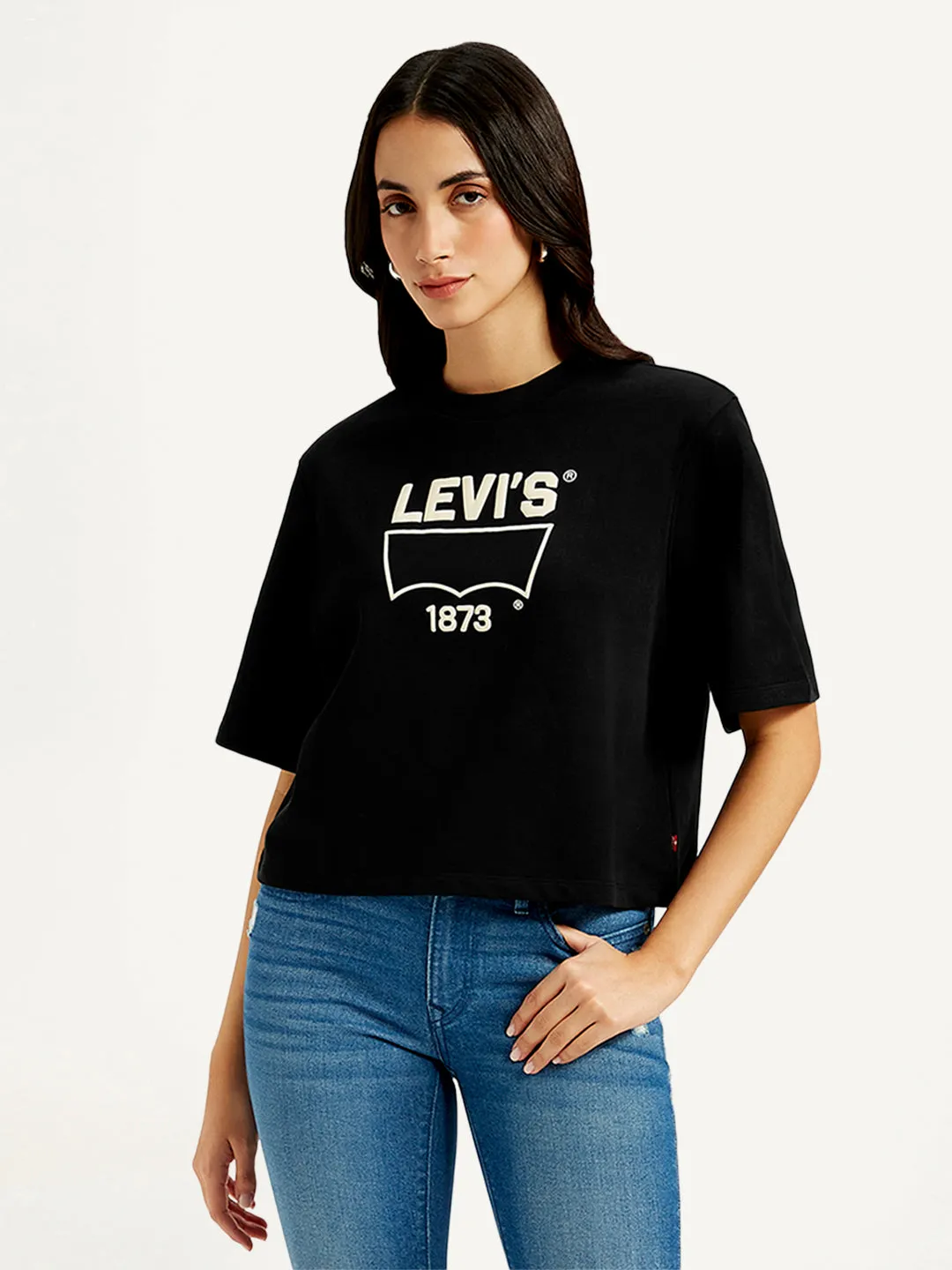 Women's Brand Logo Relaxed Fit T-shirt