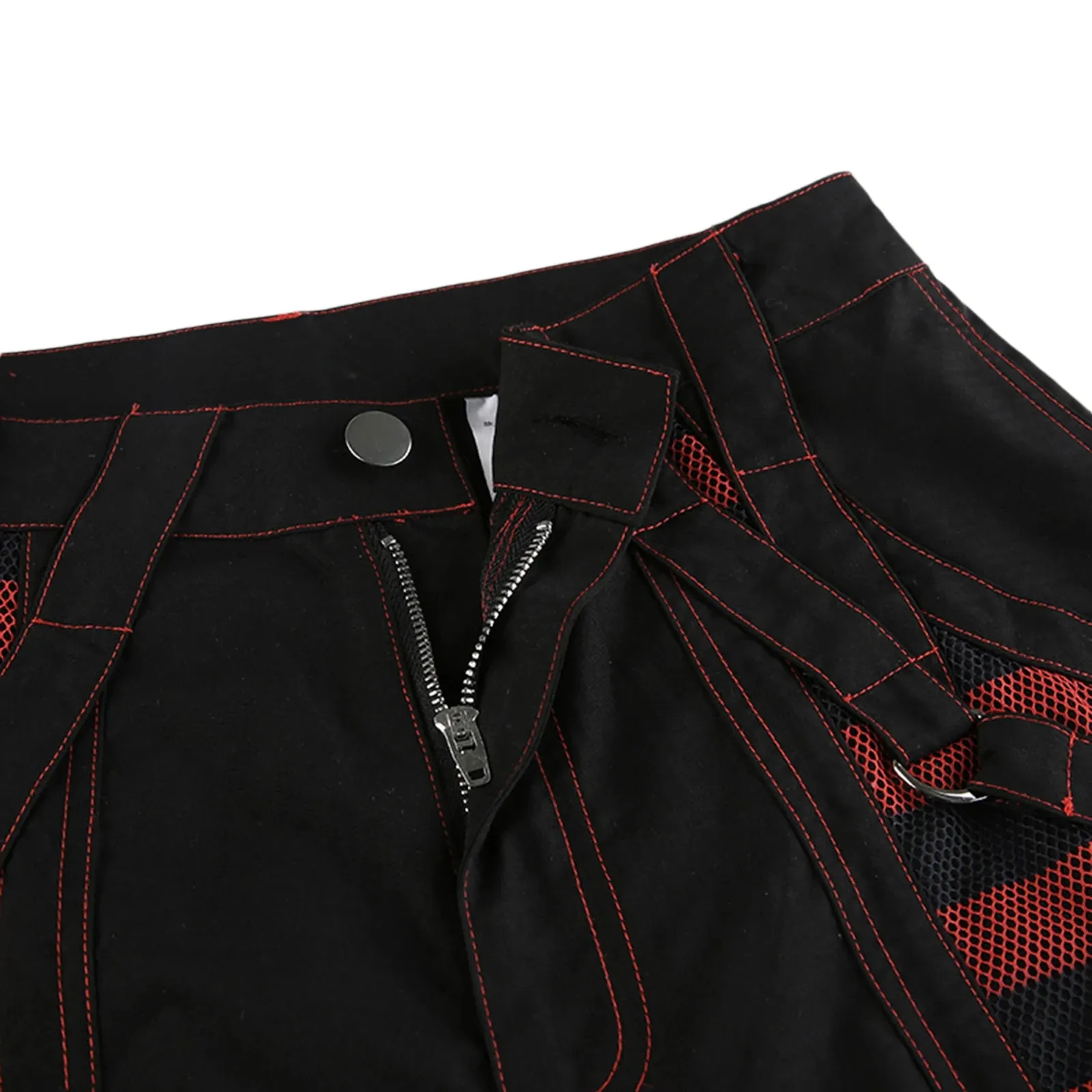 Women's High Waist Cargo Wide Leg Trousers with Pockets