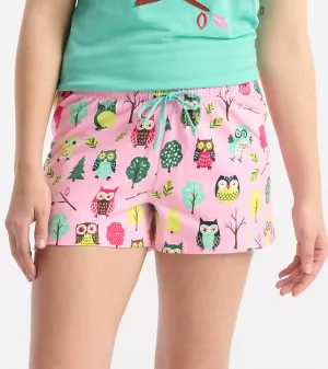 Women's Night Owl Cotton Sleep Shorts