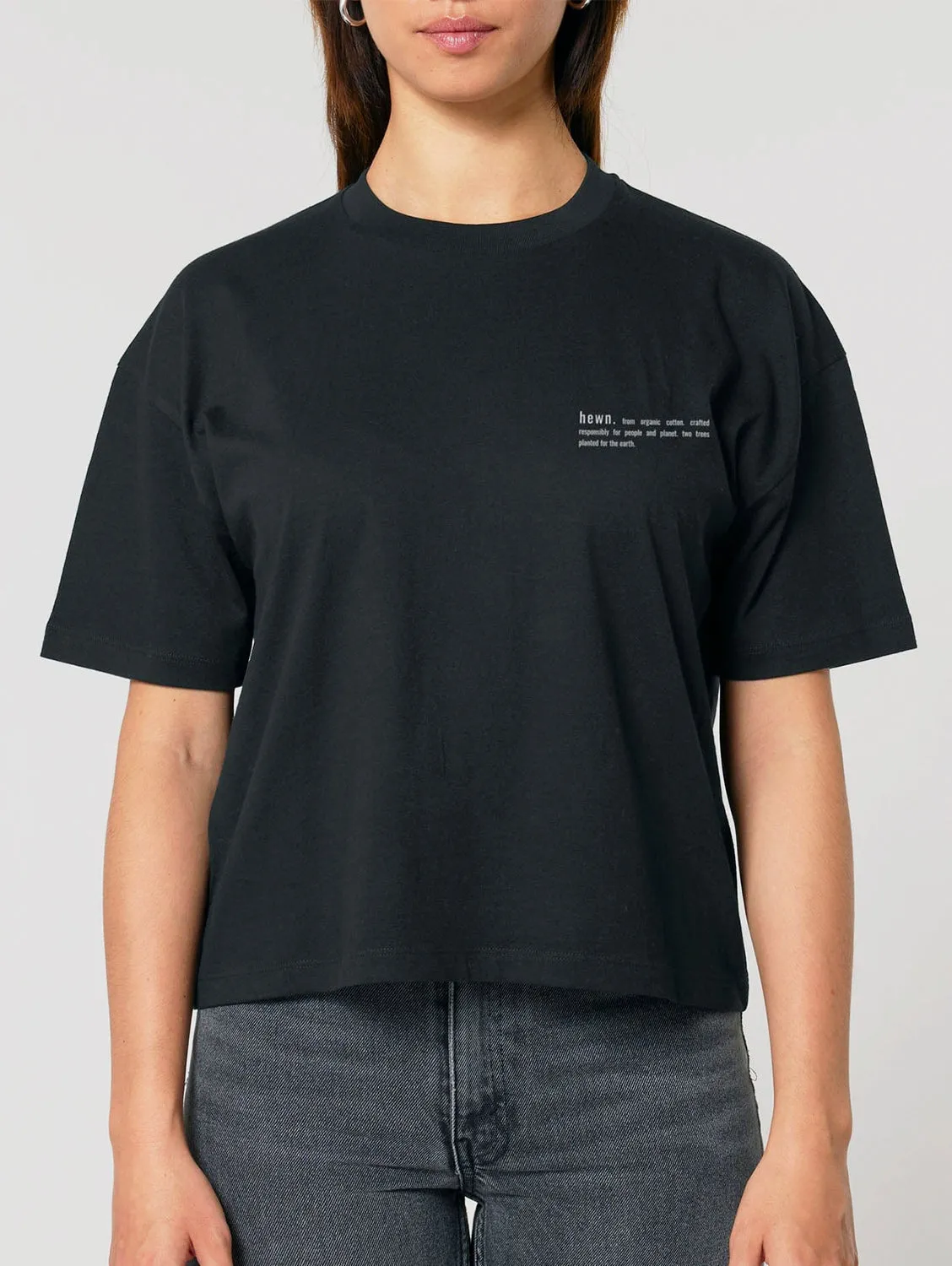 Women's Organic Cotton Boxy T-Shirt | Jet Black